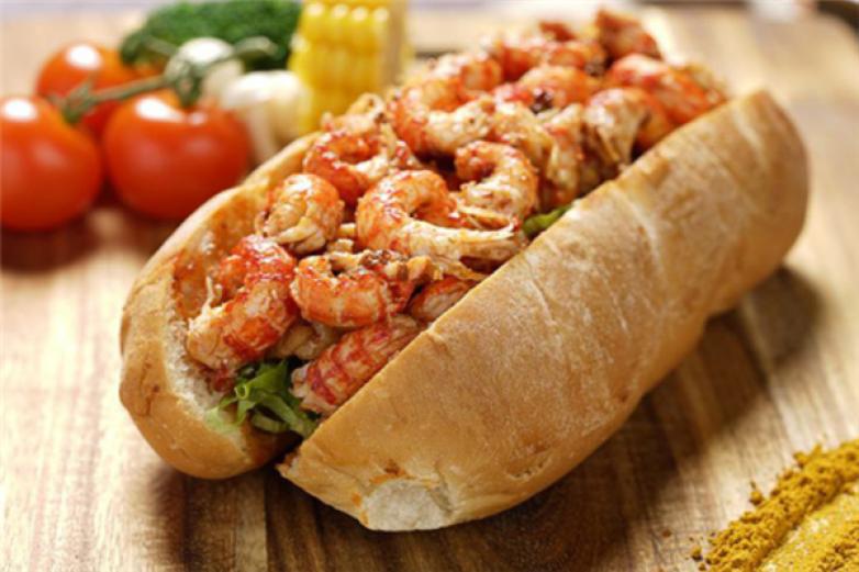 虾爆料小龙虾三明治